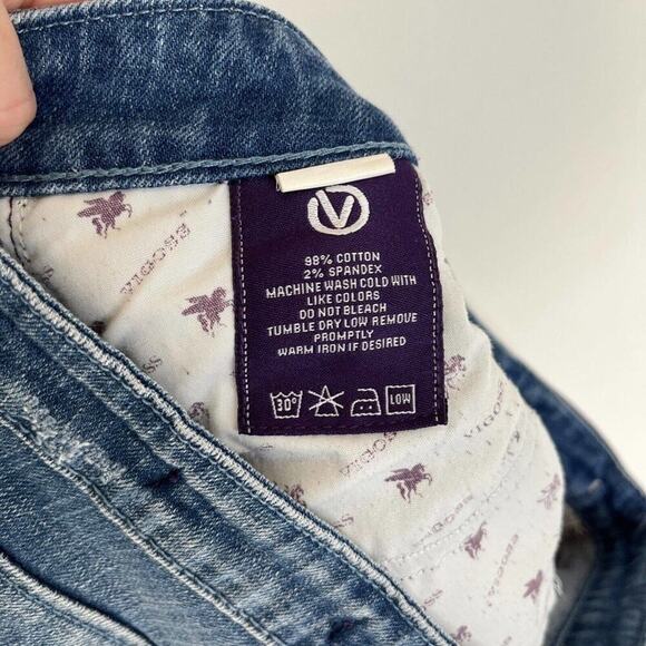 Vigoss Women's Bootcut Jeans Sz 30 Distressed Low Rise Medium Wash Denim Stretch - Picture 9 of 9